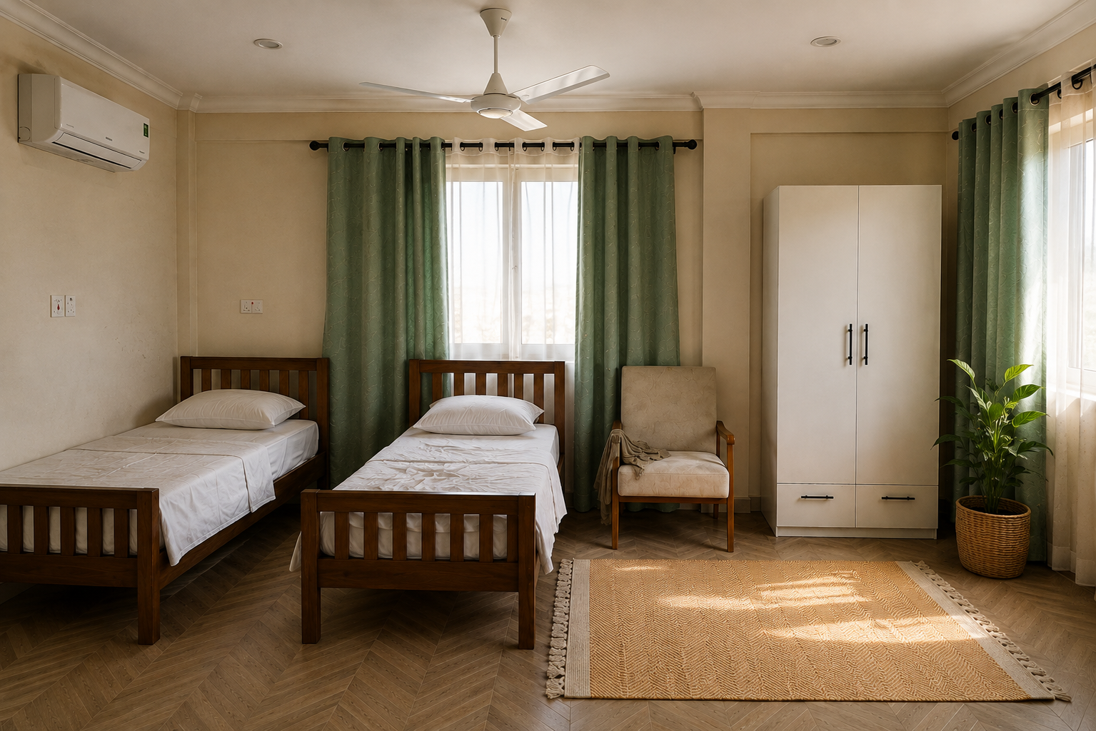 Custom Twin Bedroom Furniture & Wardrobe